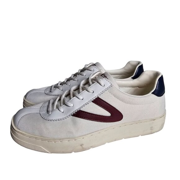 Tretorn White Sneakers Lace Up Low Top Leather Shoes Womens US 8 EUR 38.5 - Picture 3 of 8